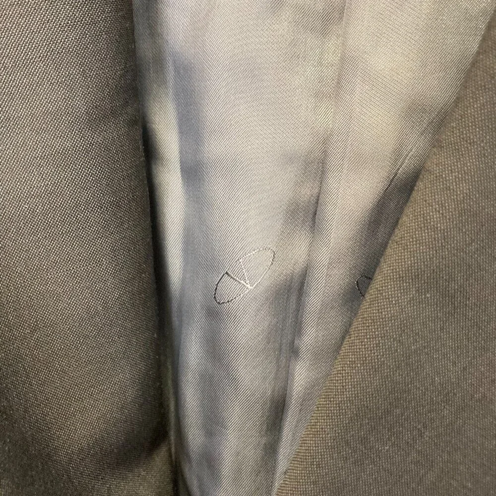 Valentino Wool Mohair‎ Blazer Mens Size 44 Sport Coat Brown Suit Jacket Formal